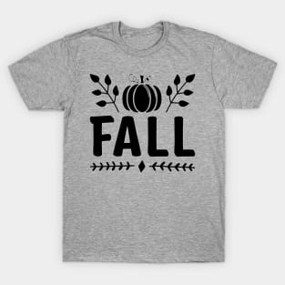 Fall Simple Lettering T-Shirt